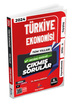 Dizgi Kitap Türkiye Ekonomisi Kaymakamlık-KPSS-A-Sayıştay Tüm Yıllar Tamamı Video Çözümlü Çıkmış Sorular- Dr. Burcu Doğan 2024