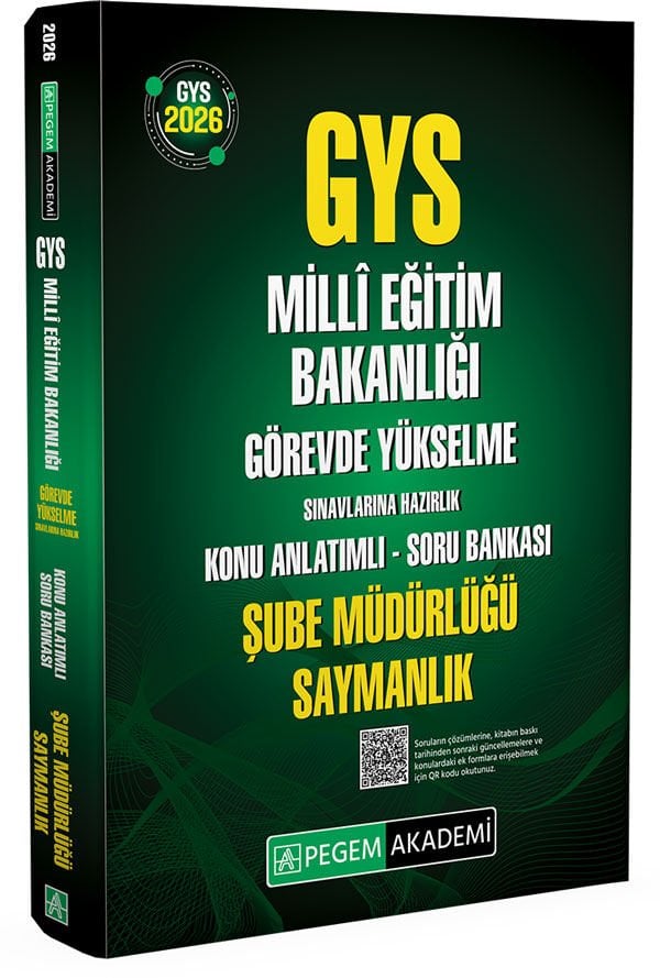 2026 GYS MEB Görevde Yükselme Sınavlarına Hazırlık Konu Anlatımlı Soru Bankası Şube Müdürlüğü Saymanlık Pegem Yayınları