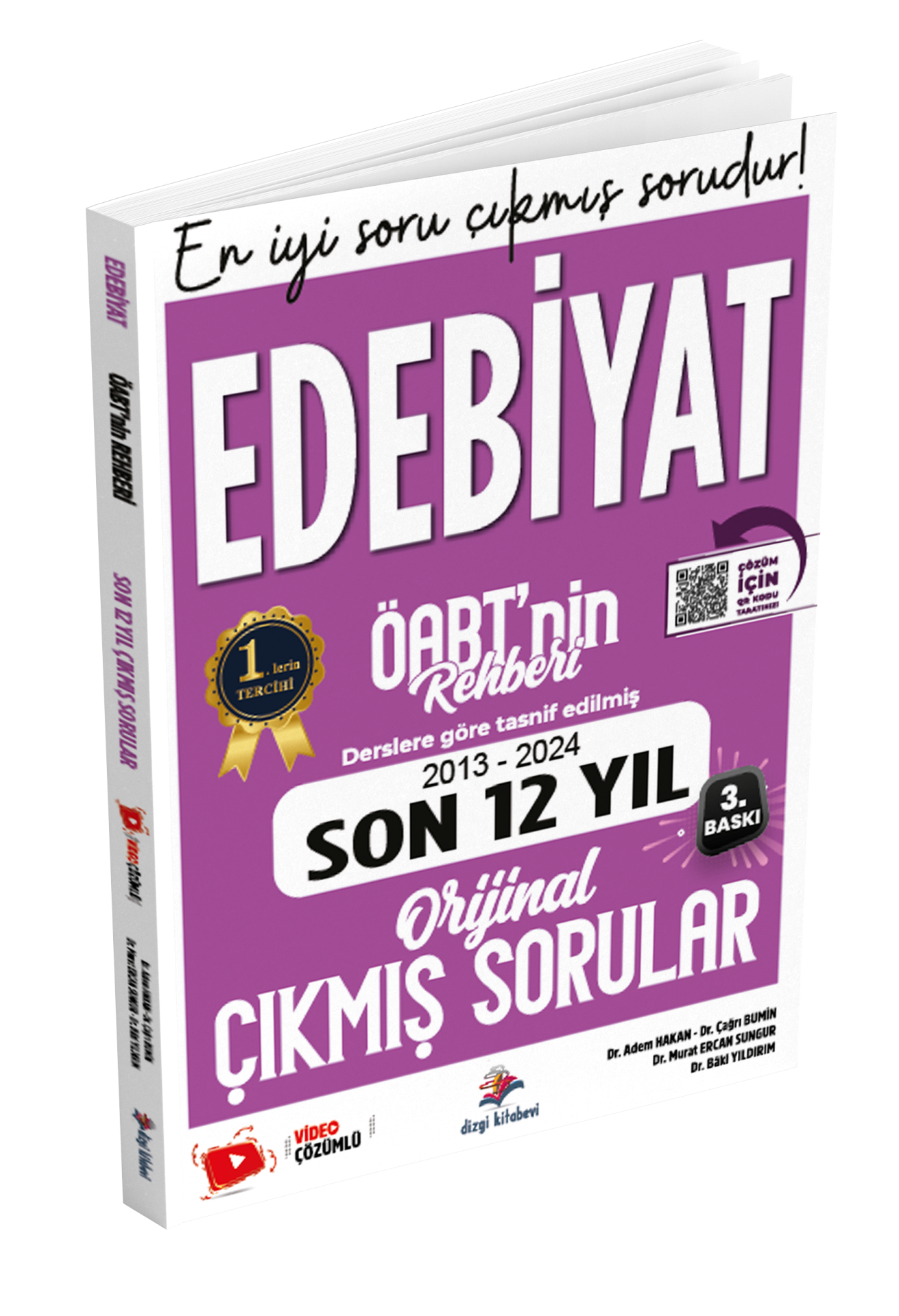 Dizgi Kitap Meb Ags ÖABT Edebiyat Öabt'nin Rehberi  Derslere Göre Tasnif Edilmiş Son 12 Yıl Orijinal Video Çözümlü Çıkmış Sınav Soruları Adem Hakan 2025