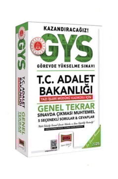 2025 T.C Adalet Bakanlığı Yazı İşleri Müdürü Kadrosu İçin Genel Tekrar Yargı Yayınları