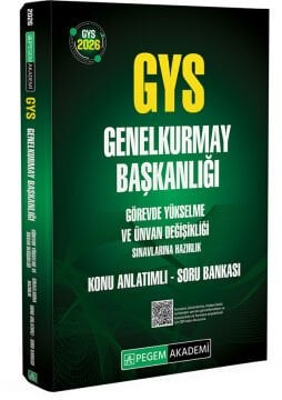 2026 GYS Genelkurmay Başkanlığı Görevde Yükselme Konu Anlatımlı Soru Bankası Pegem Yayınları