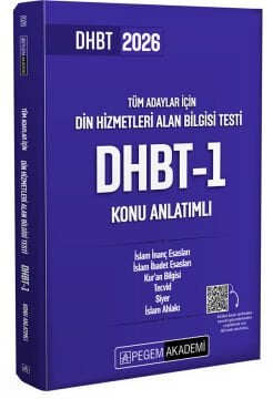 2026 Din Hizmetleri Alan Bilgisi Testi DHBT-1 Konu Anlatımlı Pegem Yayınları
