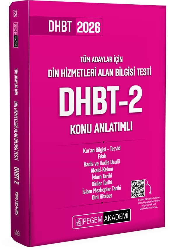 2026 Din Hizmetleri Alan Bilgisi Testi DHBT-2 Konu Anlatımlı Pegem Yayınları