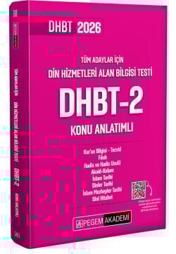 2026 Din Hizmetleri Alan Bilgisi Testi DHBT-2 Konu Anlatımlı Pegem Yayınları