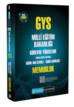 2026 GYS MEB Görevde Yükselme Sınavlarına Hazırlık Konu Anlatımlı Soru Bankası Memurluk Pegem Yayınları