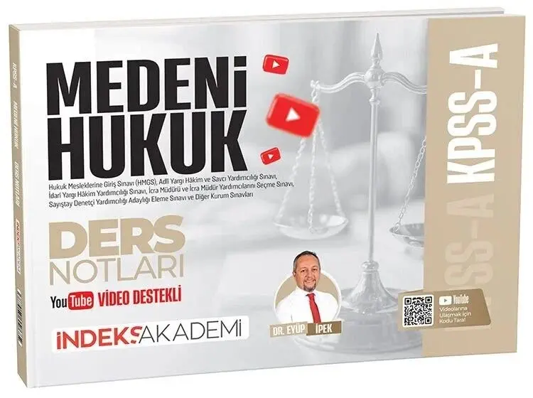 2026 KPSS A Grubu Medeni Hukuk Video Ders Notları - Eyüp İpek İndeks Akademi Yayıncılık