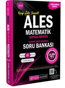 2025 ALES Matematik Sayısal Mantık Tamamı Video Çözümlü Soru Bankası Pegem Yayınları