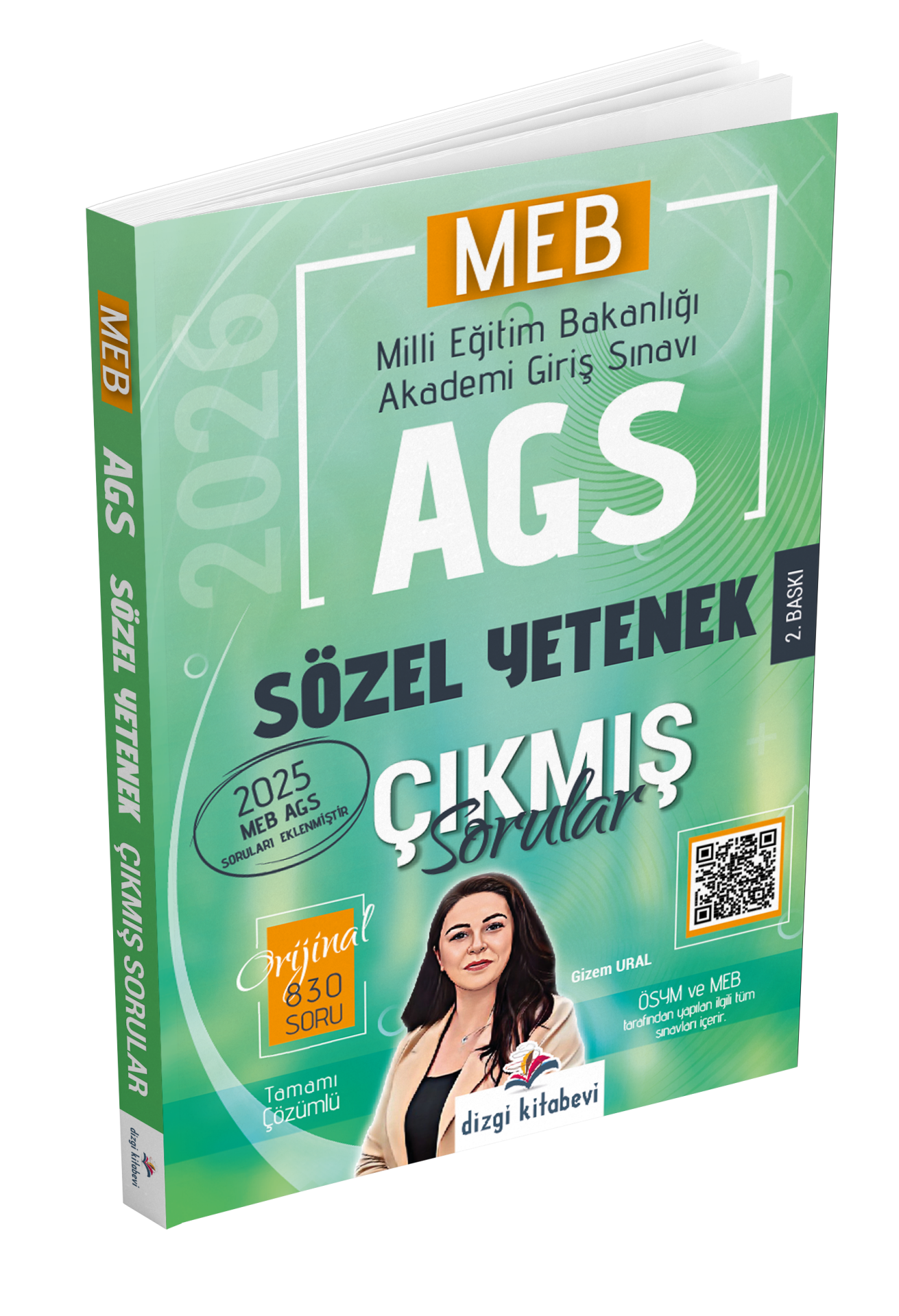 Dizgi Kitap 2026 MEB AGS Tamamı Video Çözümlü Sözel Yetenek Çıkmış Sorular 2. Baskı Gizem Ural