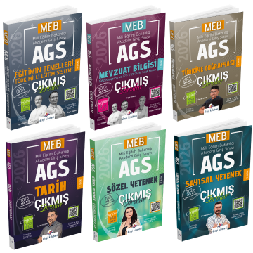Dizgi Kitap 2026 MEB AGS Tamamı Video Çözümlü Tüm Dersler Çıkmış Sorular 6'lı Set