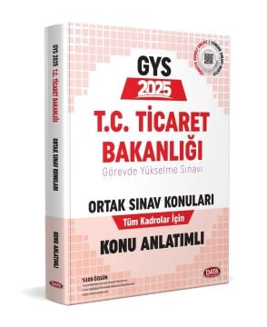 T.C. Ticaret Bakanlığı Tüm Kadrolar İçin Ortak Konular Hazırlık Kitabı Data Yayınları