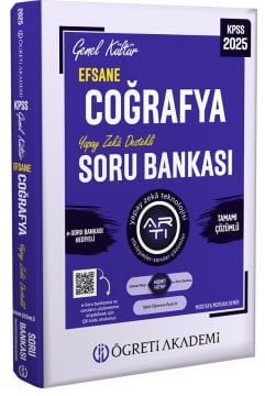 2025 KPSS Genel Kültür Efsane Coğrafya Tamamı Çözümlü Soru Bankası Pegem Yayınları