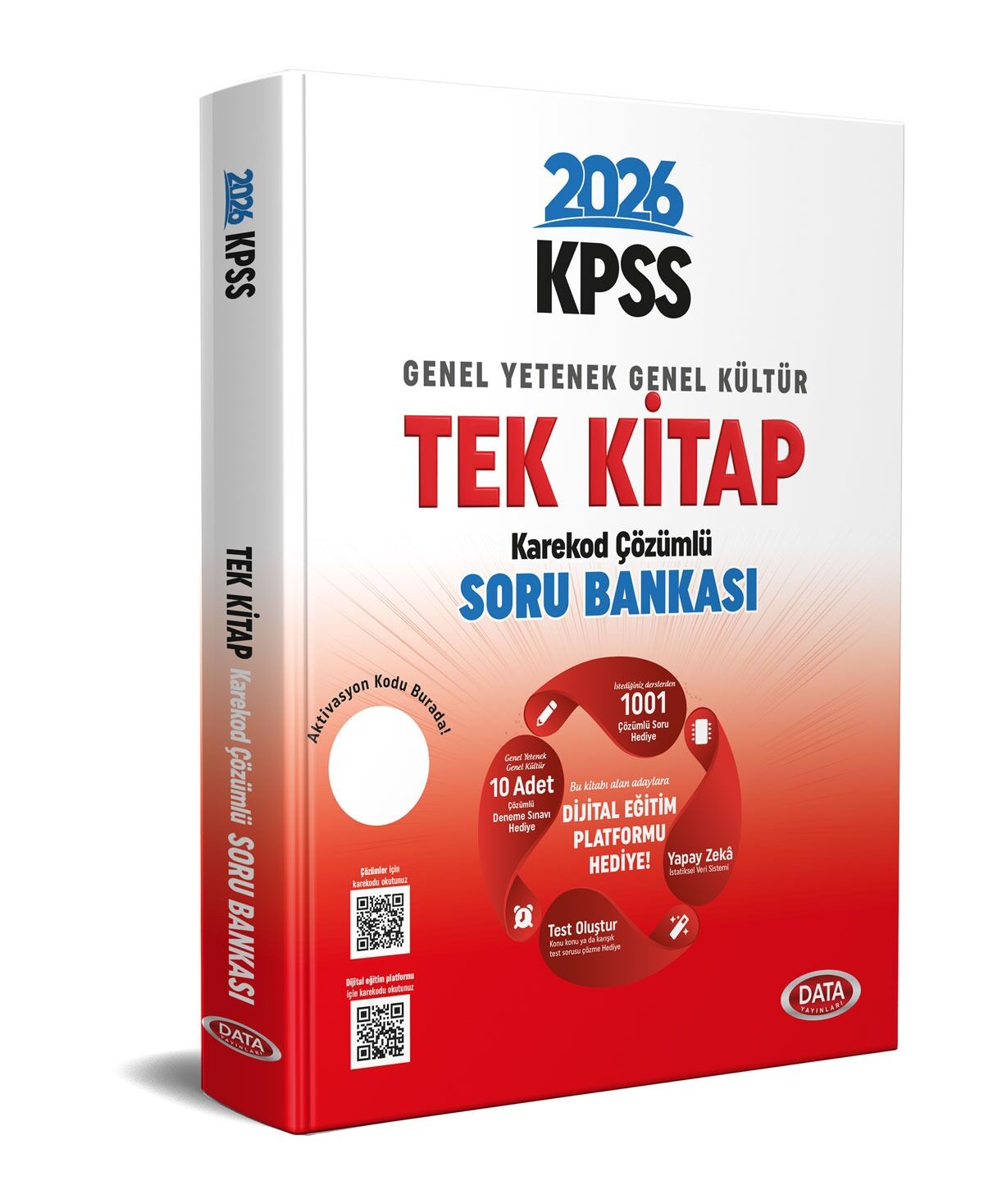 2026 KPSS Genel Yetenek - Genel Kültür Tek Kitap Soru Bankası - Karekod Çözümlü + Dijital Eğitim Data Yayınları