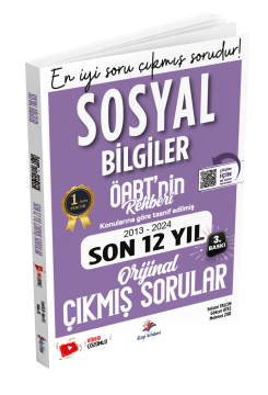 Dizgi Kitap Meb Ags ÖABT Sosyal Bilgiler Öabt'nin Rehberi Konularına Göre Tasnif Edilmiş Son 12 Yıl Orijinal Video Çözümlü Çıkmış Sınav Soruları Selami Yalçın 2025