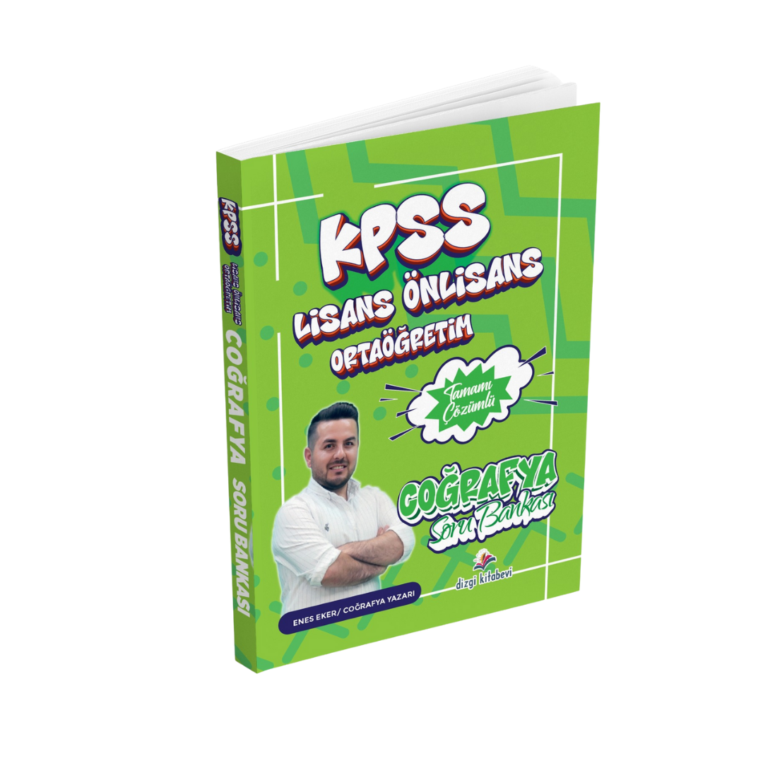 Dizgi Kitap 2026 KPSS Lisans Önlisans Ortaöğretim Coğrafya Tamamı Çözümlü Soru Bankası Enes Eker