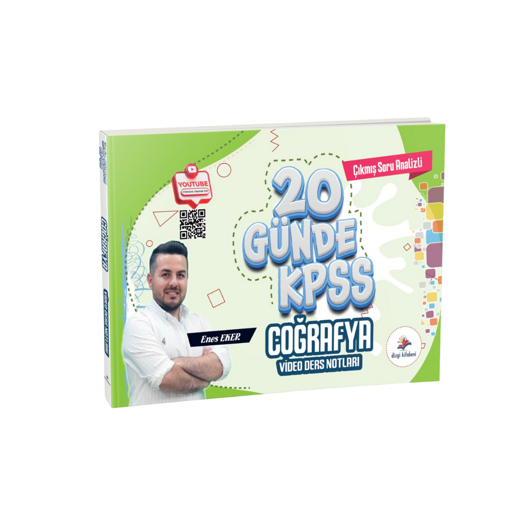 Dizgi Kitap 2026 KPSS Çıkmış Soru Analizli 20 Günde Coğrafya Video Ders Notları Enes Eker