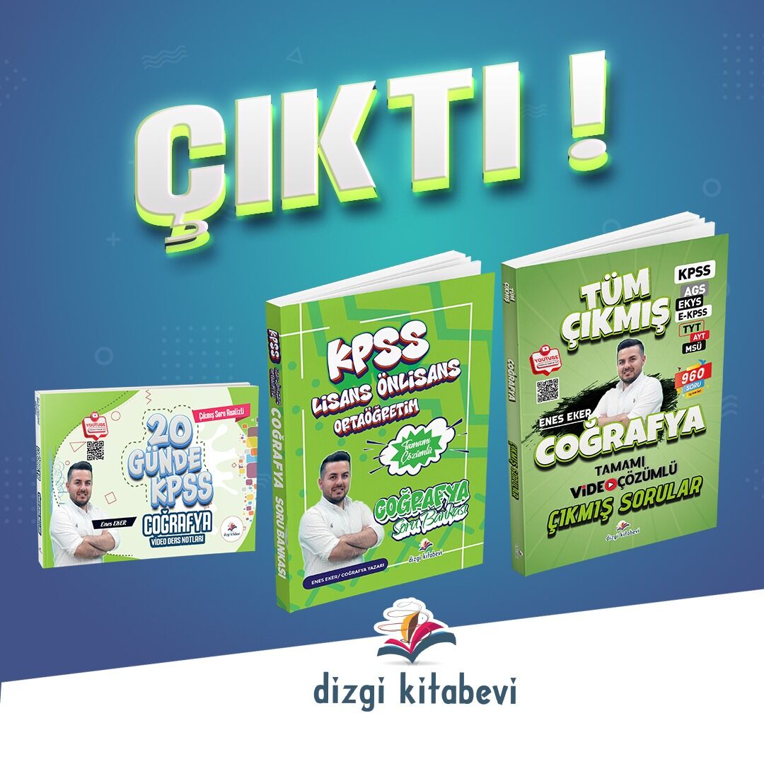 Dizgi Kitap 2026 KPSS Coğrafya Kazandıran 3'lü Set Enes Eker