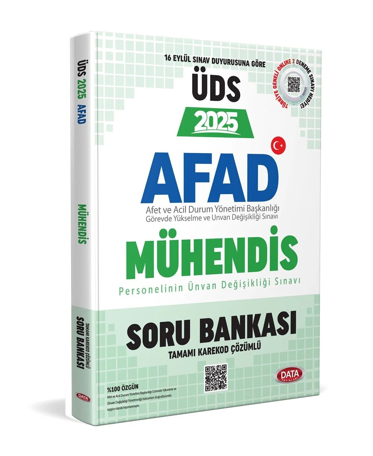 AFAD Mühendis ÜDS Soru Bankası Karekod Çözümlü Data Yayınları