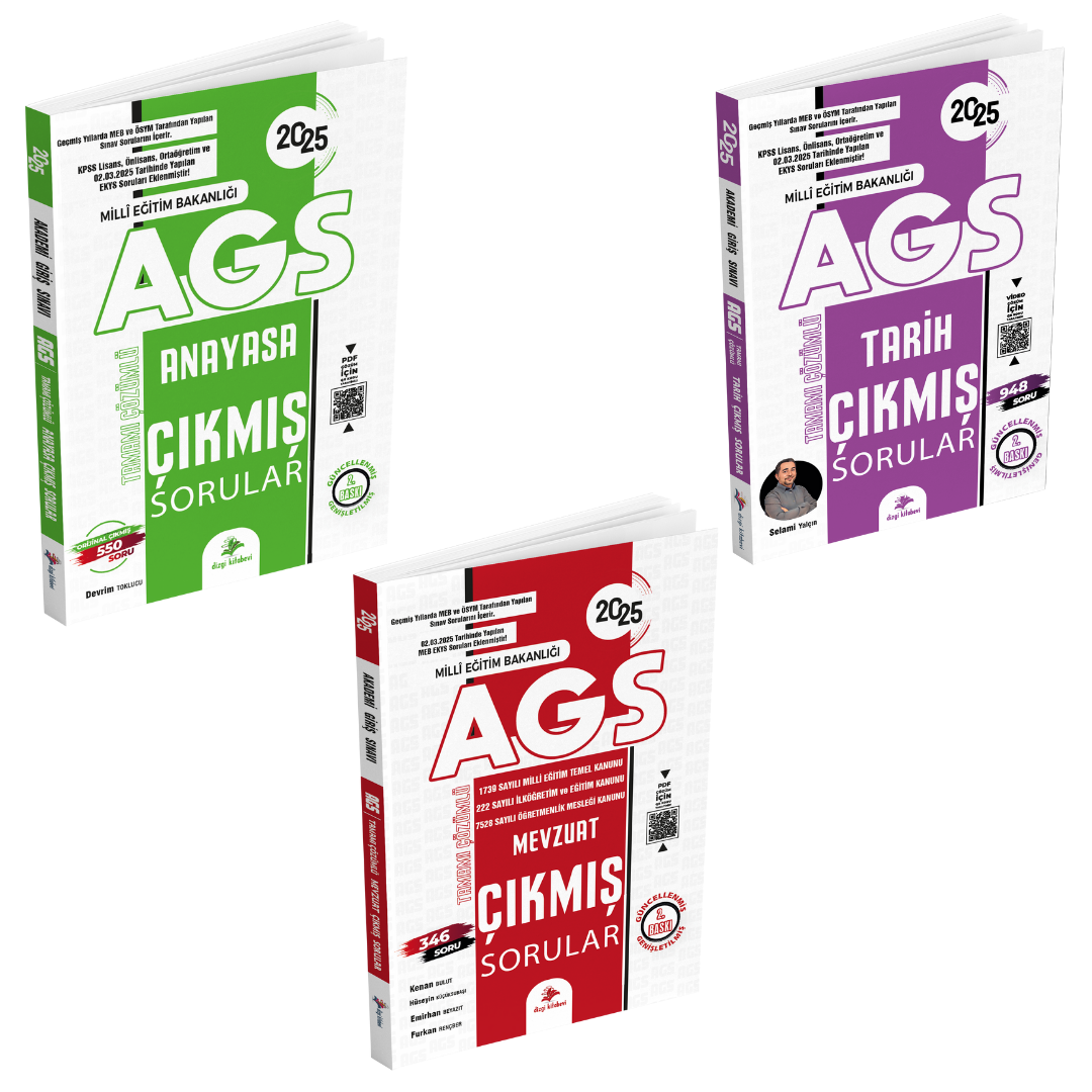 Dizgi Kitap 2025 MEB AGS Anayasa, Mevzuat, Tarih Çıkmış Sorular Seti Güncellenmiş ve Genişletilmiş Baskı