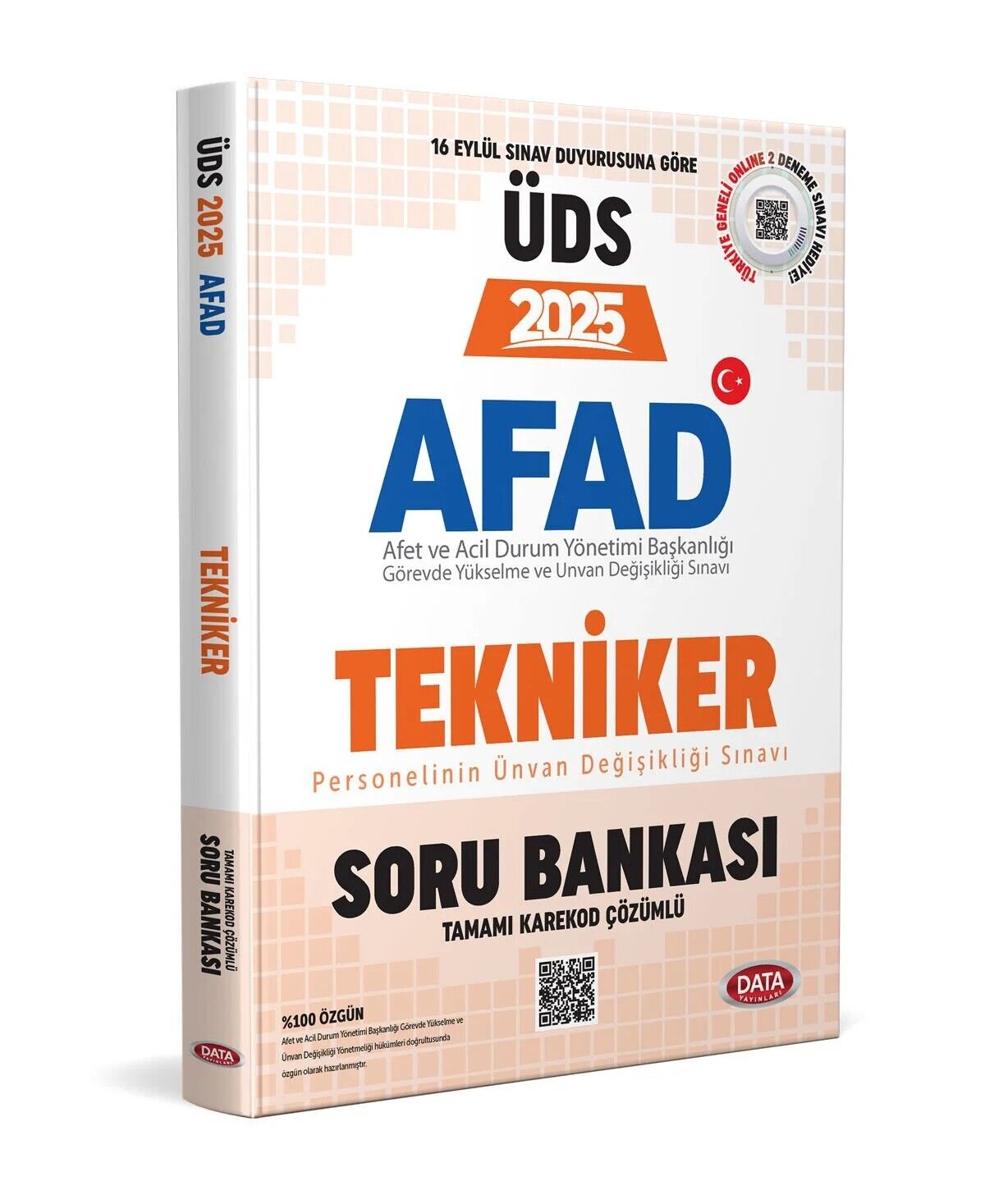 AFAD Tekniker Teknisyen ÜDS Soru Bankası Karekod Çözümlü Data Yayınları