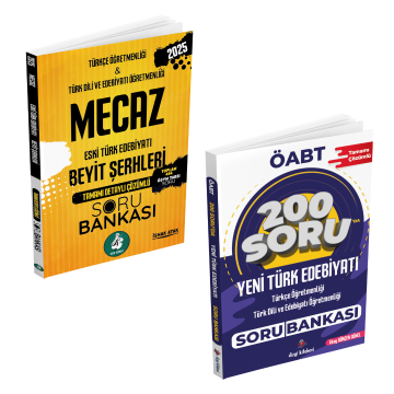 Dizgi Kitap Öabt Mecaz Eski Türk Edebiyatı Beyit Şerhleri 444 Tamamı Çözümlü Soru Bankası ve 200 Soruda Yeni Türk Edebiyatı Tamamı Çözümlü Soru Bankası Seti 2025