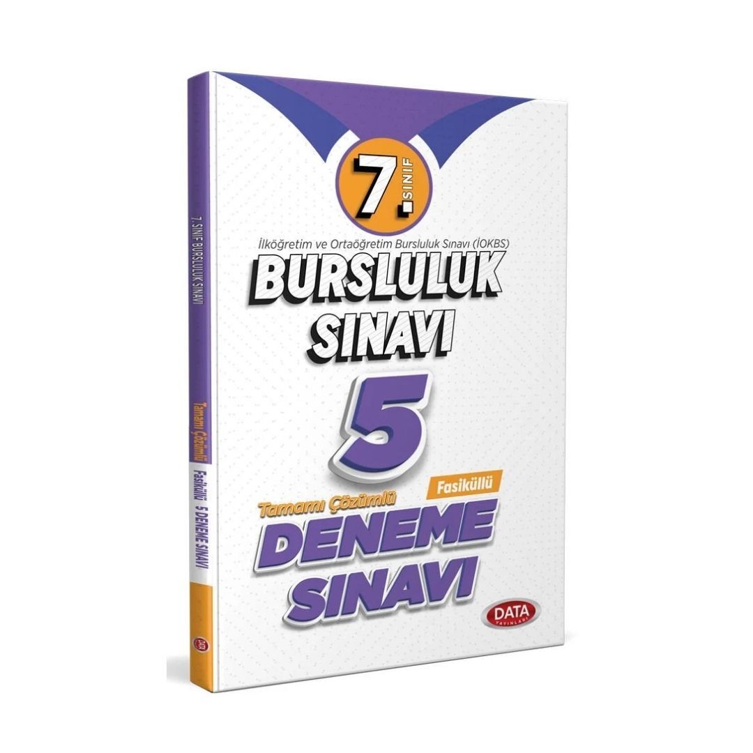 7. Sınıf Bursluluk Sınavı Tamamı Çözümlü 5 Deneme Sınavı Data Yayınları
