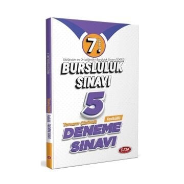 7. Sınıf Bursluluk Sınavı Tamamı Çözümlü 5 Deneme Sınavı Data Yayınları