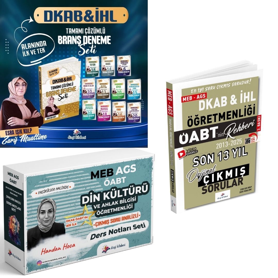 Dizgi Kitap 2026 Meb Ags ÖABT Din Kültürü ve Ahlak Bilgisi Öğretmenliği Çıkmış Soru Analizli Konu Anlatımı & Deneme ve Çıkmış Sorular Seti