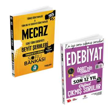 Dizgi Kitap Mecaz Eski Türk Edebiyatı Beyit Şerhleri 444 Tamamı Çözümlü Soru Bankası ve ÖABT Edebiyat Derslere Göre Tasnif Edilmiş Son 12 Yıl Orijinal Video Çözümlü Çıkmış Sorular Seti 2025
