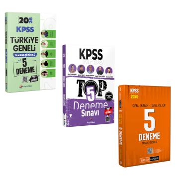 Dizgi Kitap 2026 KPSS Türkiye Geneli 5 Deneme, TOP 5 Tamamı PDF Çözümlü 5 Deneme ve Pegem Yayınları GY-GK 5 Deneme Seti