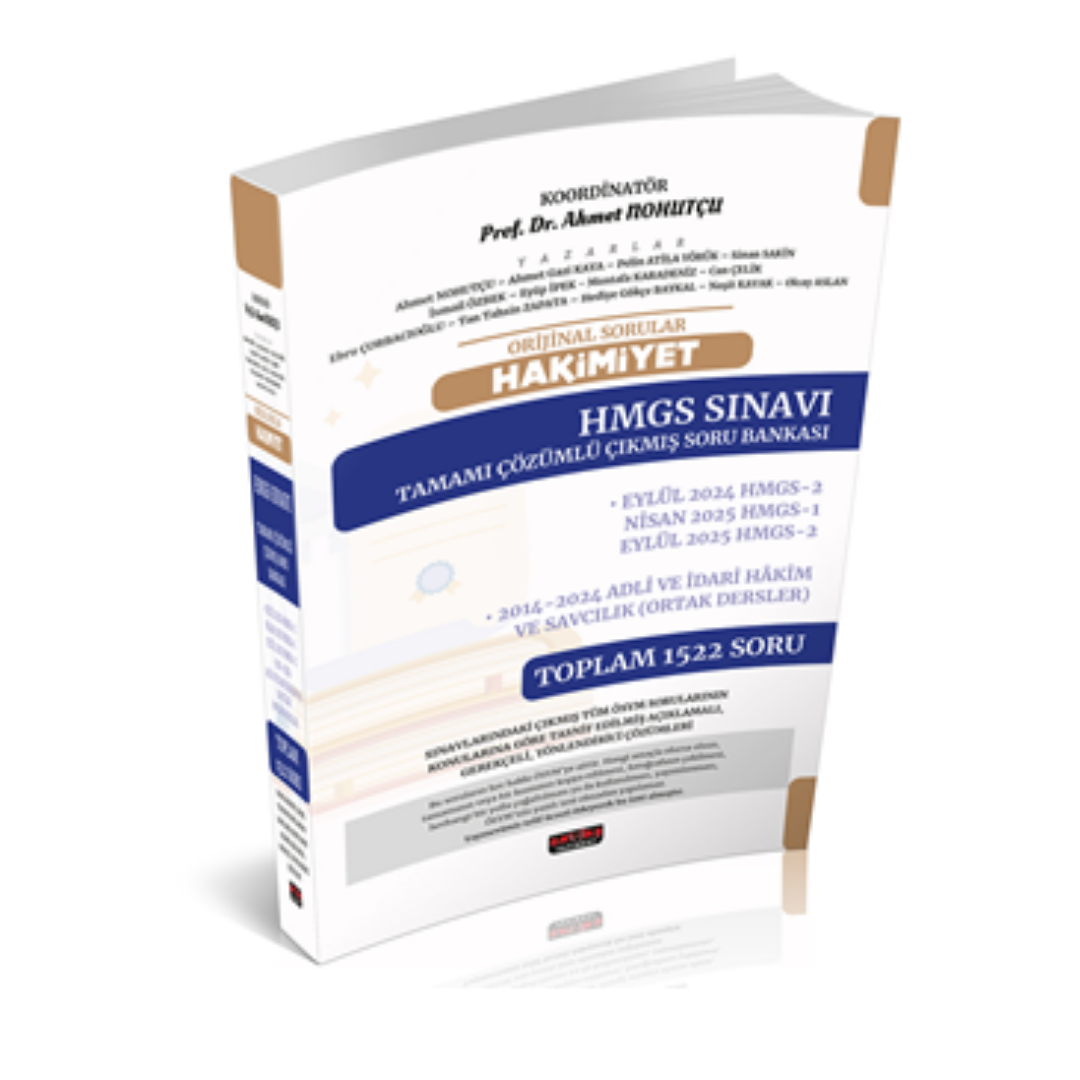 Orijinal Sorular HAKİMİYET HMGS Sınavı Çıkmış Soru Bankası Savaş Yayınları