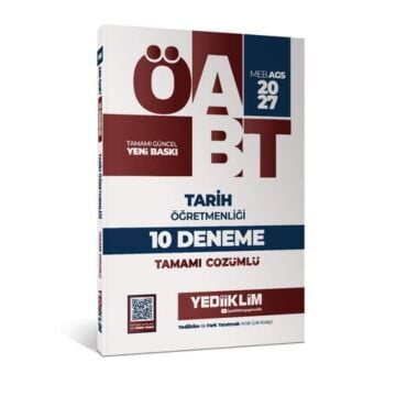 Yediiklim Yayınları 2027 MEB AGS ÖABT Tarih Öğretmenliği Tamamı Çözümlü 10 Deneme Sınavı
