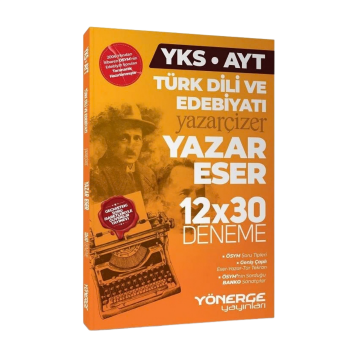 Yönerge Yayınları YKS AYT Türk Dili ve Edebiyatı Yazar Eser 12x30 Deneme