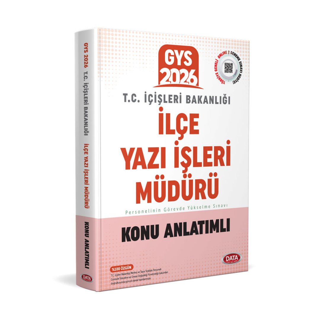 T.C. İçişleri Bakanlığı İlçe Yazı İşleri Müdürü GYS Konu Anlatımlı Data Yayınları