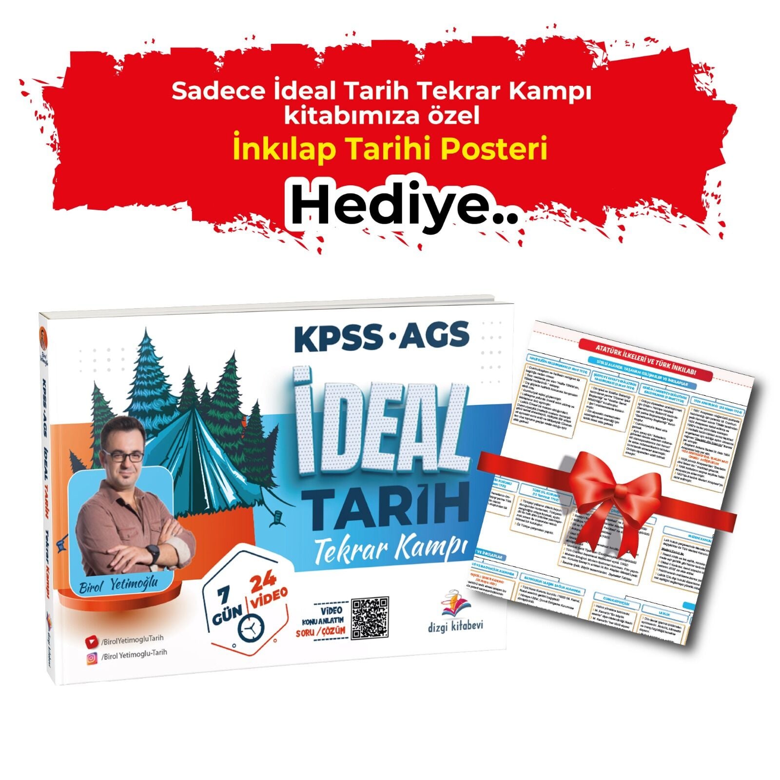 Dizgi Kitap 2026 KPSS MEB AGS İdeal Tarih Video Konu Anlatımlı Tekrar Kampı Birol Yetimoğlu