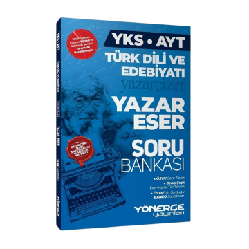 Yönerge Yayınları YKS AYT Türk Dili ve Edebiyatı Yazar Eser Soru Bankası