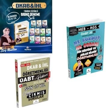 Dizgi Kitap 2026 Meb Ags ÖABT Ne Sordu Ne Sorar Din Kültürü ve Ahlak Bilgisi Öğretmenliği Tamamı Pdf Çözümlü Soru Bankası & Çıkmış Sorular ve Deneme Seti Zarif Muallime Esra Işık Kulp