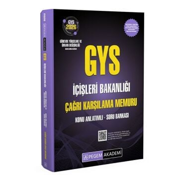 Pegem Yayınları 2026 GYS İçişleri Bakanlığı Çağrı Karşılama Memuru Konu Anlatımlı Soru Bankası