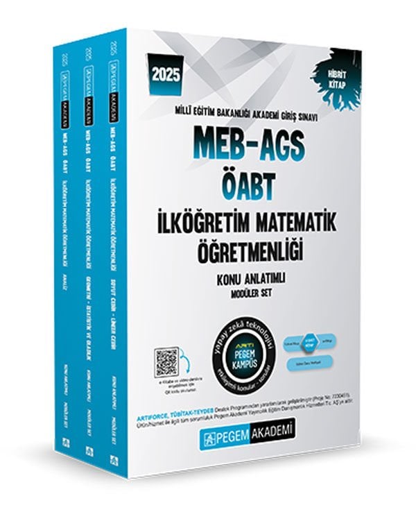 2025 KPSS ÖABT İlköğretim Matematik Öğretmenliği Konu Anlatımlı (3 Kitap) Pegem Yayınları