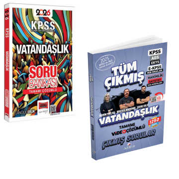 Dizgi Kitap 2026 Vatandaşlık Tüm Sınavlar Çıkmış Sorular  & KPSS ve Diğer Tüm Sınavlara Yönelik Vatandaşlık Soru Bankası Yargı Yayınları Seti