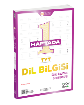Üç Dört Beş Yayınları 2026 TYT 1 Haftada Dil Bilgisi Konu Anlatımlı Soru Bankası