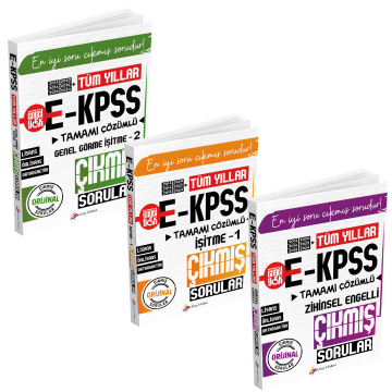 Dizgi Kitap EKPSS Tüm Yıllar Tamamı Çözümlü İşitme-1 Genel Görme İşitme-2 ve Zihinsel Engelli Çıkmış Sorular 3'lü Set