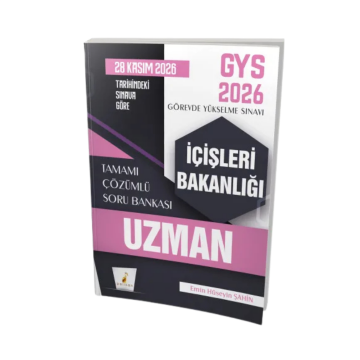 Pelikan Yayınları GYS 2026 İçişleri Bakanlığı Uzman Tamamı Çözümlü Soru Bankası - Emin Hüseyin Şahin