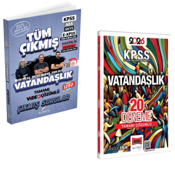 Dizgi Kitap 2026 Vatandaşlık Tüm Sınavlar Çıkmış Sorular & KPSS ve Diğer Tüm Sınavlara Yönelik Vatandaşlık 20 Deneme Yargı Yayınları Seti