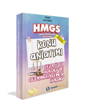 Garantör Akademi 2025 HMGS Ceza Hukuku Özel Hükümler ve Ceza Muhakemesi Hukuku Konu Anlatımı