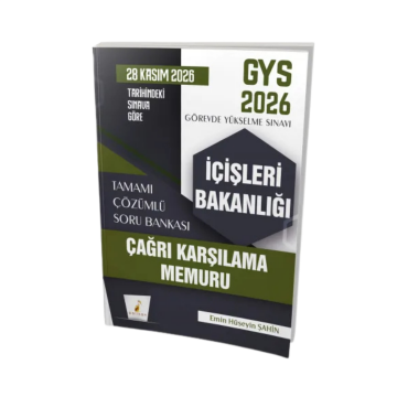 Pelikan Yayınları GYS 2026 İçişleri Bakanlığı Çağrı Karşılama Memuru Tamamı Çözümlü Soru Bankası - Emin Hüseyin Şahin