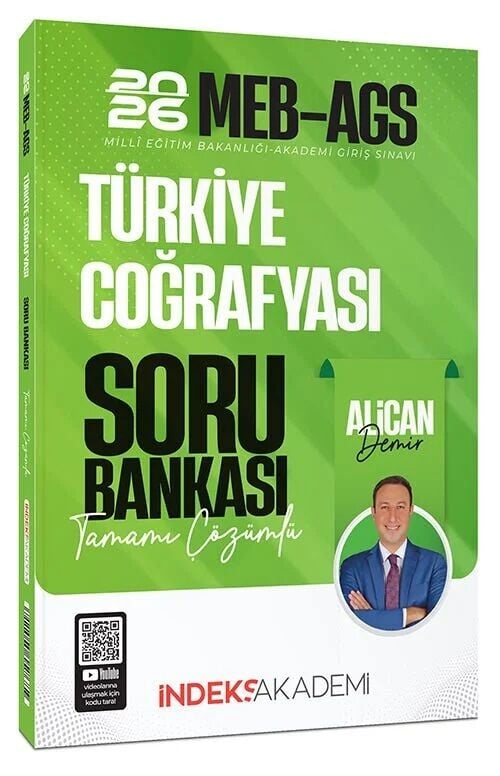 İndeks Akademi 2026 MEB-AGS Türkiye Coğrafyası Soru Bankası Çözümlü - Alican Demir İndeks Akademi Yayıncılık
