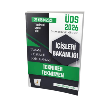Pelikan Yayınları ÜDS 2026 İçişleri Bakanlığı Tekniker ve Teknisyen Tamamı Çözümlü Soru Bankası - Emin Hüseyin Şahin