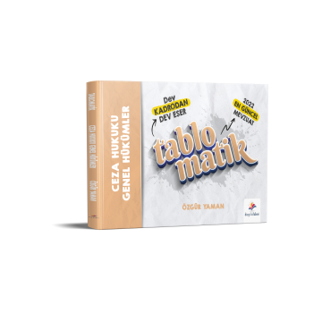 Dizgi Kitap Tablomatik Ceza Hukuku Genel Hükümler 2022