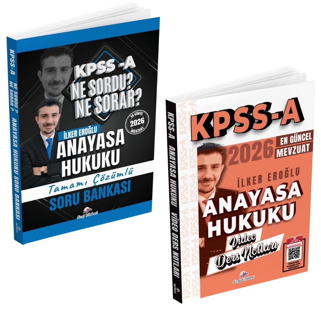 Dizgi Kitap 2026 Kpss A Anayasa Hukuku Video Ders Notları ve Ne Sordu Ne Sorar Tamamı Çözümlü Soru Bankası Seti İlker Eroğlu