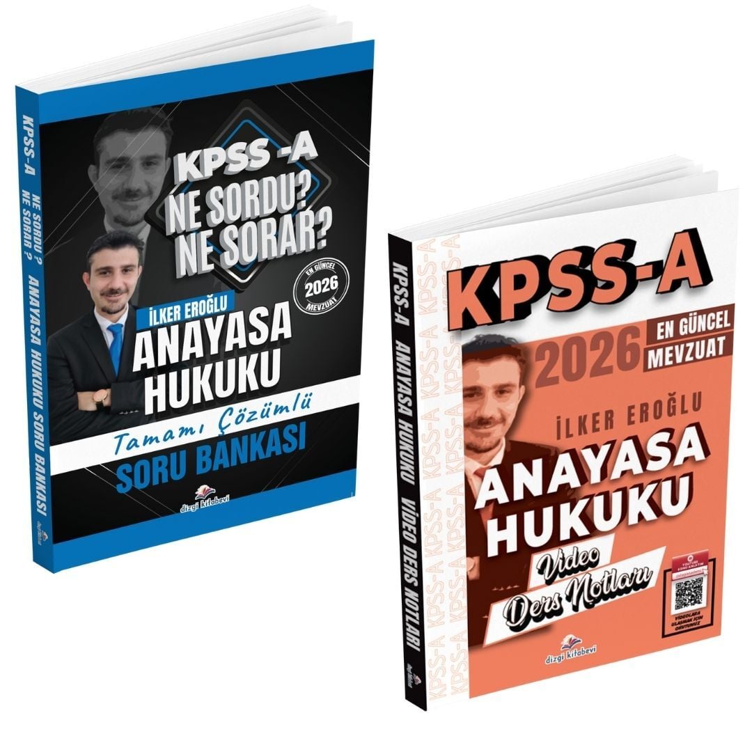 Dizgi Kitap 2026 Kpss A Anayasa Hukuku Video Ders Notları ve Ne Sordu Ne Sorar Tamamı Çözümlü Soru Bankası Seti İlker Eroğlu